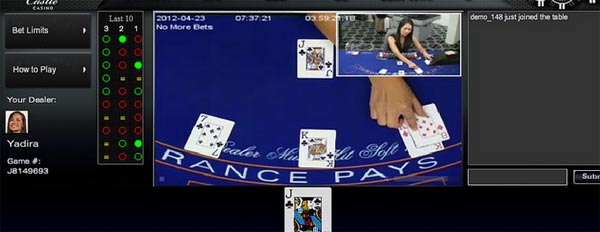blackjack live in diretta con live dealer